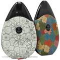 Skin Decal Wrap 2 Pack compatible with Suorin Drop Flowers Pattern 05 VAPE NOT INCLUDED