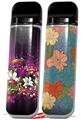 Skin Decal Wrap 2 Pack for Smok Novo v1 Grungy Flower Bouquet VAPE NOT INCLUDED
