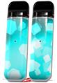 Skin Decal Wrap 2 Pack for Smok Novo v1 Bokeh Hex Neon Teal VAPE NOT INCLUDED