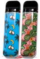 Skin Decal Wrap 2 Pack for Smok Novo v1 Coconuts Palm Trees and Bananas Blue Medium VAPE NOT INCLUDED