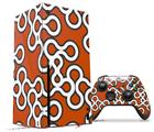 WraptorSkinz Skin Wrap compatible with the 2020 XBOX Series X Console and Controller Locknodes 03 Burnt Orange (XBOX NOT INCLUDED)