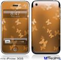 iPhone 3GS Skin - Bokeh Butterflies Orange