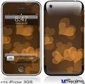 iPhone 3GS Skin - Bokeh Hearts Orange
