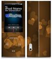 iPod Nano 5G Skin - Bokeh Hearts Orange