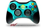 XBOX 360 Wireless Controller Decal Style Skin - Bokeh Butterflies Neon Teal (CONTROLLER NOT INCLUDED)