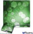 Decal Skin compatible with Sony PS3 Slim Bokeh Hex Green