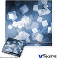Decal Skin compatible with Sony PS3 Slim Bokeh Squared Blue