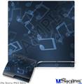 Decal Skin compatible with Sony PS3 Slim Bokeh Music Blue