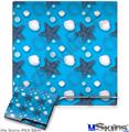 Decal Skin compatible with Sony PS3 Slim Starfish and Sea Shells Blue Medium