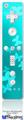 Wii Remote Controller Face ONLY Skin - Bokeh Butterflies Neon Teal