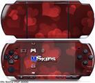 Sony PSP 3000 Skin - Bokeh Hearts Red