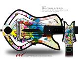 Floral Splash Decal Style Skin - fits Warriors Of Rock Guitar Hero Guitar (GUITAR NOT INCLUDED)