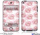iPod Touch 4G Decal Style Vinyl Skin - Flowers Pattern Roses 13