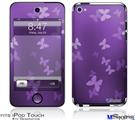 iPod Touch 4G Decal Style Vinyl Skin - Bokeh Butterflies Purple