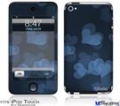 iPod Touch 4G Decal Style Vinyl Skin - Bokeh Hearts Blue