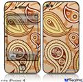 iPhone 4 Decal Style Vinyl Skin - Paisley Vect 01 (DOES NOT fit newer iPhone 4S)