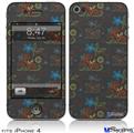 iPhone 4 Decal Style Vinyl Skin - Flowers Pattern 07 (DOES NOT fit newer iPhone 4S)