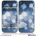 iPhone 4 Decal Style Vinyl Skin - Bokeh Squared Blue (DOES NOT fit newer iPhone 4S)