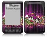 Grungy Flower Bouquet - Decal Style Skin fits Amazon Kindle 3 Keyboard (with 6 inch display)