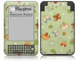 Birds Butterflies and Flowers - Decal Style Skin fits Amazon Kindle 3 Keyboard (with 6 inch display)