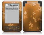 Bokeh Butterflies Orange - Decal Style Skin fits Amazon Kindle 3 Keyboard (with 6 inch display)