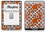 Locknodes 03 Burnt Orange - Decal Style Skin (fits 4th Gen Kindle with 6inch display and no keyboard)