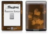 Bokeh Hearts Orange - Decal Style Skin (fits 4th Gen Kindle with 6inch display and no keyboard)