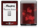 Bokeh Hearts Red - Decal Style Skin (fits 4th Gen Kindle with 6inch display and no keyboard)