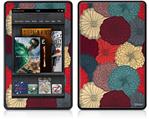 Amazon Kindle Fire (Original) Decal Style Skin - Flowers Pattern 04