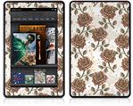 Amazon Kindle Fire (Original) Decal Style Skin - Flowers Pattern Roses 20