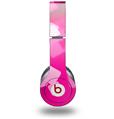 WraptorSkinz Skin Decal Wrap compatible with Beats Solo HD (Original) Bokeh Squared Hot Pink (HEADPHONES NOT INCLUDED)
