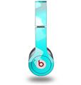 WraptorSkinz Skin Decal Wrap compatible with Beats Solo HD (Original) Bokeh Squared Neon Teal (HEADPHONES NOT INCLUDED)