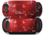 Bokeh Butterflies Red - Decal Style Skin fits Sony PS Vita