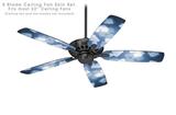 Bokeh Squared Blue - Ceiling Fan Skin Kit fits most 52 inch fans (FAN and BLADES SOLD SEPARATELY)