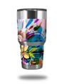 WraptorSkinz Skin Wrap compatible with RTIC 30oz ORIGINAL 2017 AND OLDER Tumblers Floral Splash (TUMBLER NOT INCLUDED)