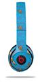 WraptorSkinz Skin Decal Wrap compatible with Beats Solo 2 and Solo 3 Wireless Headphones Sea Shells 02 Blue Medium (HEADPHONES NOT INCLUDED)