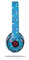 WraptorSkinz Skin Decal Wrap compatible with Beats Solo 2 and Solo 3 Wireless Headphones Seahorses and Shells Blue Medium (HEADPHONES NOT INCLUDED)