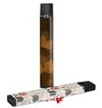 Skin Decal Wrap 2 Pack for Juul Vapes Bokeh Hearts Orange JUUL NOT INCLUDED