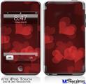 iPod Touch 2G & 3G Skin - Bokeh Hearts Red