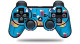 Sony PS3 Controller Decal Style Skin - Beach Party Umbrellas Blue Medium (CONTROLLER NOT INCLUDED)