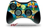 XBOX 360 Wireless Controller Decal Style Skin - Beach Flowers 02 Blue Medium (CONTROLLER NOT INCLUDED)