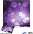 Decal Skin compatible with Sony PS3 Slim Bokeh Hex Purple