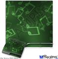 Decal Skin compatible with Sony PS3 Slim Bokeh Music Green