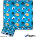 Decal Skin compatible with Sony PS3 Slim Beach Party Umbrellas Blue Medium