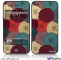 iPhone 4 Decal Style Vinyl Skin - Flowers Pattern 04 (DOES NOT fit newer iPhone 4S)