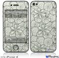iPhone 4 Decal Style Vinyl Skin - Flowers Pattern 05 (DOES NOT fit newer iPhone 4S)