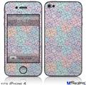 iPhone 4 Decal Style Vinyl Skin - Flowers Pattern 08 (DOES NOT fit newer iPhone 4S)