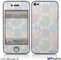 iPhone 4 Decal Style Vinyl Skin - Flowers Pattern 10 (DOES NOT fit newer iPhone 4S)