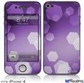 iPhone 4 Decal Style Vinyl Skin - Bokeh Hex Purple (DOES NOT fit newer iPhone 4S)
