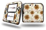 Flowers Pattern 19 - Decal Style Vinyl Skin fits Nintendo 2DS - 2DS NOT INCLUDED